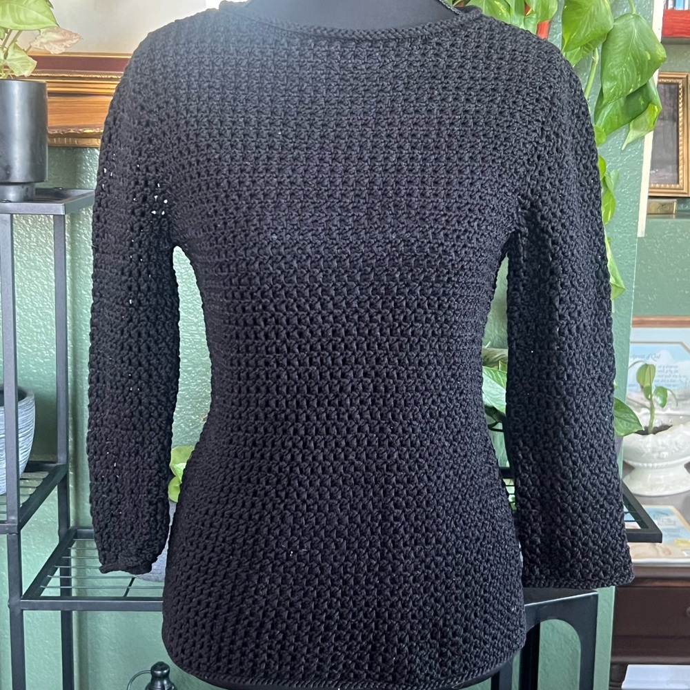 Ralph Lauren black Crochet Top